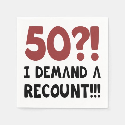 50th Birthday Gag Gift Servet (Voorkant)