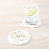 50th Birthday Gag Gift Zandsteen Onderzetter (Zijkant)