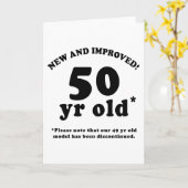 50th Birthday Gag Gifts Kaart (Gele Bloem)