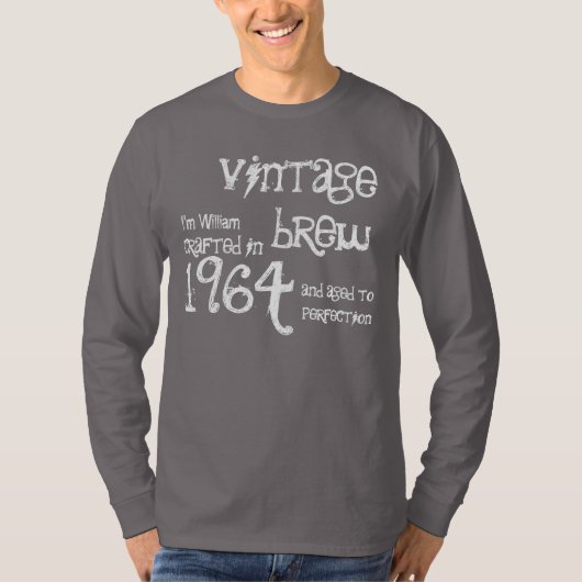 50th Birthday Gift 1964  Brew Grey G216N T-shirt (Voorkant)