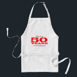 50th Birthday gift apron met grappig citaat Standaard Schort<br><div class="desc">50e verjaardag cadeau apron met grappig citaat. Het kostte me 50 jaar om er zo goed uit te zien. Cadeau voor een verjaardagsfeest van 50.  nummer en kleur.</div>