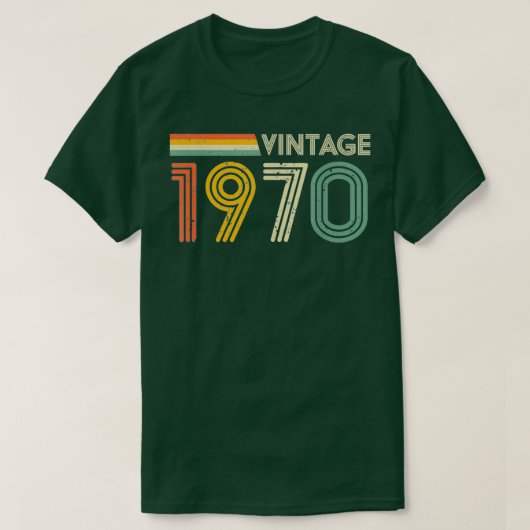 50th Birthday Gift Mannen Retro 1970 Retro T-shirt (Design voorkant)