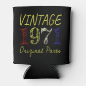 50th Birthday Gift  Retro 1971 Blikjeskoeler (Voorkant)