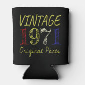 50th Birthday Gift  Retro 1971 Blikjeskoeler (Achterkant)