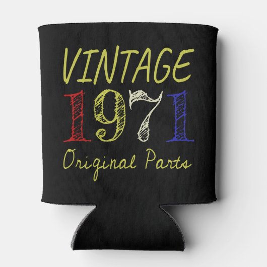 50th Birthday Gift Retro 1971 Blikjeskoeler (Achterkant)