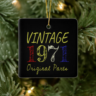 50th Birthday Gift Retro 1971 Keramisch Ornament