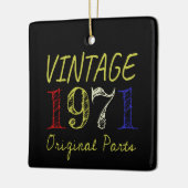 50th Birthday Gift  Retro 1971 Keramisch Ornament (Links)