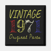 50th Birthday Gift  Retro 1971 Magneet (Voorkant)