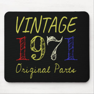 50th Birthday Gift  Retro 1971 Muismat