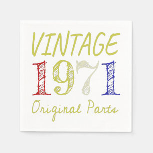 50th Birthday Gift  Retro 1971 Servet