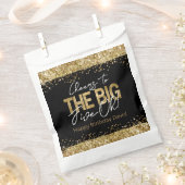 50th Birthday Gold en Black Big Five-Oh Bedankzakje (Geknipt)