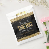 50th Birthday Gold en Black Big Five-Oh Bedankzakje (Gezegeld)