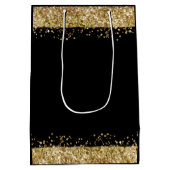 50th Birthday Gold en Black Big Five-Oh Medium Cadeauzakje (Achterkant)