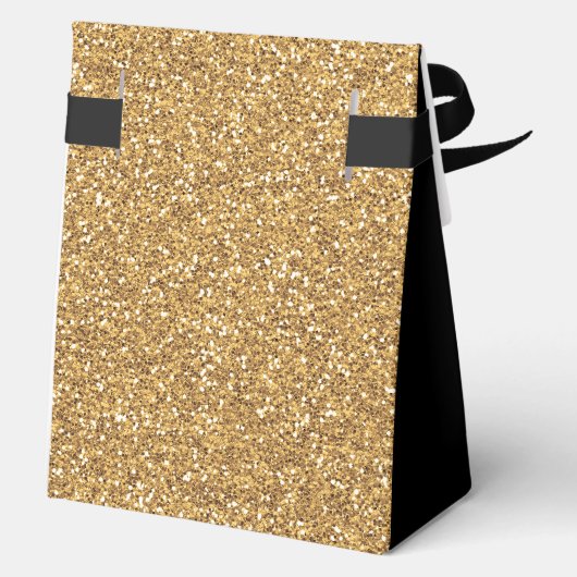 50th Birthday Gold Glitter Thank You Bedankdoosjes (Achterkant)