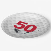 50th Birthday Golf Ball Design Paper Bord (Gekanteld)