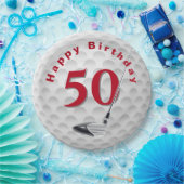 50th Birthday Golf Ball Design Paper Bord (Feest)