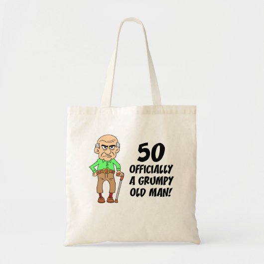 50th Birthday Grumpy Old Man Tote Bag (Voorkant)