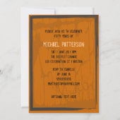 50th Birthday Grungy Countdown Party Invitation Kaart (Achterkant)