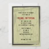 50th Birthday Grungy Countdown Party Invitation Kaart (Achterkant)
