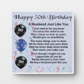 50th Birthday Husband Poem Plaque Fotoplaat (Voorkant)