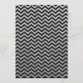 50th Birthday Invitation Black en Silver Glitter Kaart (Achterkant)