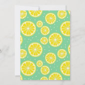 50th Birthday Invitation, Lemon and Green Motif Kaart (Achterkant)