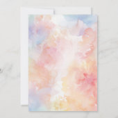 50th Birthday Invitation | Pastel Watercolor Gold  Kaart (Achterkant)