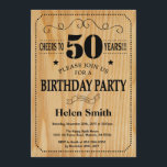 50th Birthday Invitation Rustic Wood Kaart<br><div class="desc">50e uitnodiging van de verjaardag. Typografie. Cheers tot 50 jaar. Rustic Wood Achtergrond. Volwassen verjaardag. Mannelijke Mannen of vrouwen: Birthday. Kinder jongen of meisje Lady Teenage Bday Invite. 13e 15e 16e 18e 21e 30e 40e 50e 60e 70e 90e 100e. Elke leeftijd. Voor verdere aanpassing, te klikken gelieve de knoop "van...</div>