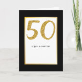 50th Birthday Just a Number grappig Joke Humor Kaa Kaart (Voorkant)