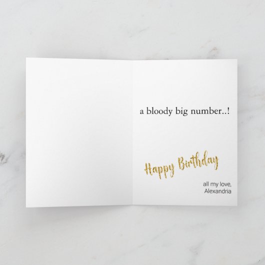 50th Birthday Just a Number grappig Joke Humor Kaa Kaart (Binnen)