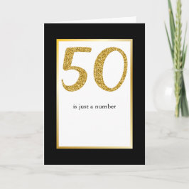 50th Birthday Just a Number grappig Joke Humor Kaa Kaart