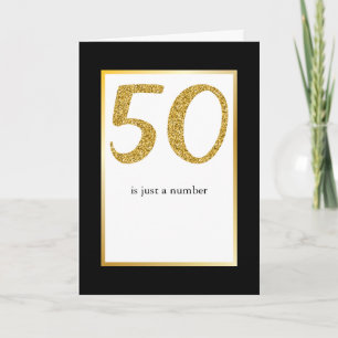 50th Birthday Just a Number grappig Joke Humor Kaa Kaart