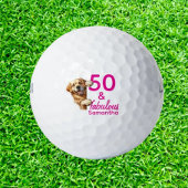 50th Birthday Labrador gift Golfballen