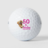 50th Birthday  Labrador gift Golfballen (Voorkant)