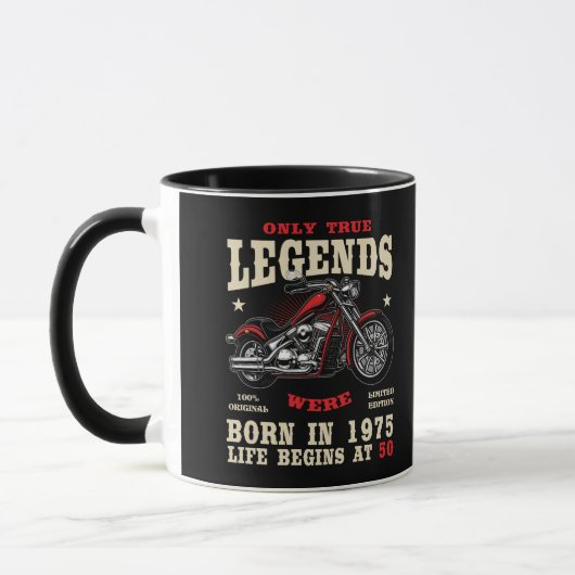 50th Birthday Man Biker Motorcycle Chopper 1975 Mok (Links)