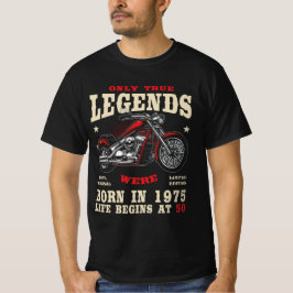 50th Birthday Man Biker Motorcycle Chopper 1975 T-shirt