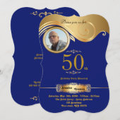 50th, Birthday Man elke leeftijd, kunstdeco, marin Kaart (Voorkant / Achterkant)