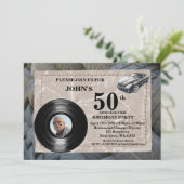 50th, Birthday Man foto, elke leeftijd, sportauto, Kaart (Staand voorkant)