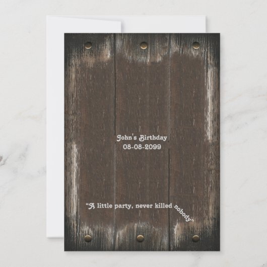 50th, Birthday Man, partijgebonden Man, elke leeft Kaart (Achterkant)