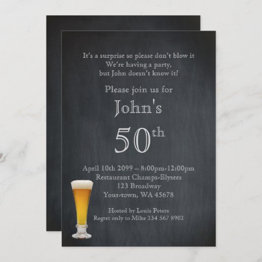 50th,Birthday Man,partijgebonden Man,elke leeftijd Kaart (Voorkant / Achterkant)