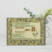 50th, Birthday Man, partijgebonden Man, jager, elk Kaart (Staand voorkant)