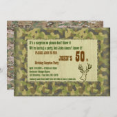 50th, Birthday Man, partijgebonden Man, jager, elk Kaart (Voorkant / Achterkant)