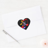 50th Birthday Music Notes  Heart Sticker (Envelop)