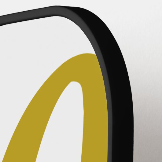 50th Birthday Naam toevoegen Datum Jaar Black sjab Pickleball Paddle (Links Detail)