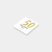 50th Birthday Naam toevoegen Datum Jaar Black sjab Post-it® Notes (Schuin)