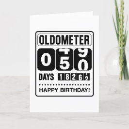 50th Birthday Oldometer Kaart