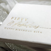 50th Birthday Party Fifty & Fabulous Modern Gold Folie Servetten