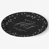 50th Birthday Party Hello Fifty Modern Fun Papieren Bordje (Gekanteld)