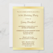 50th Birthday Party Invitation - Foto of Monogram Kaart (Achterkant)