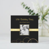 50th Birthday Party Invitation - Foto optioneel Kaart (Staand voorkant)